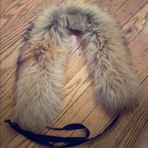Genuine Fur shawl/ collar brown/tan